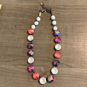 Sabika Vienna Necklace - white, red, peach